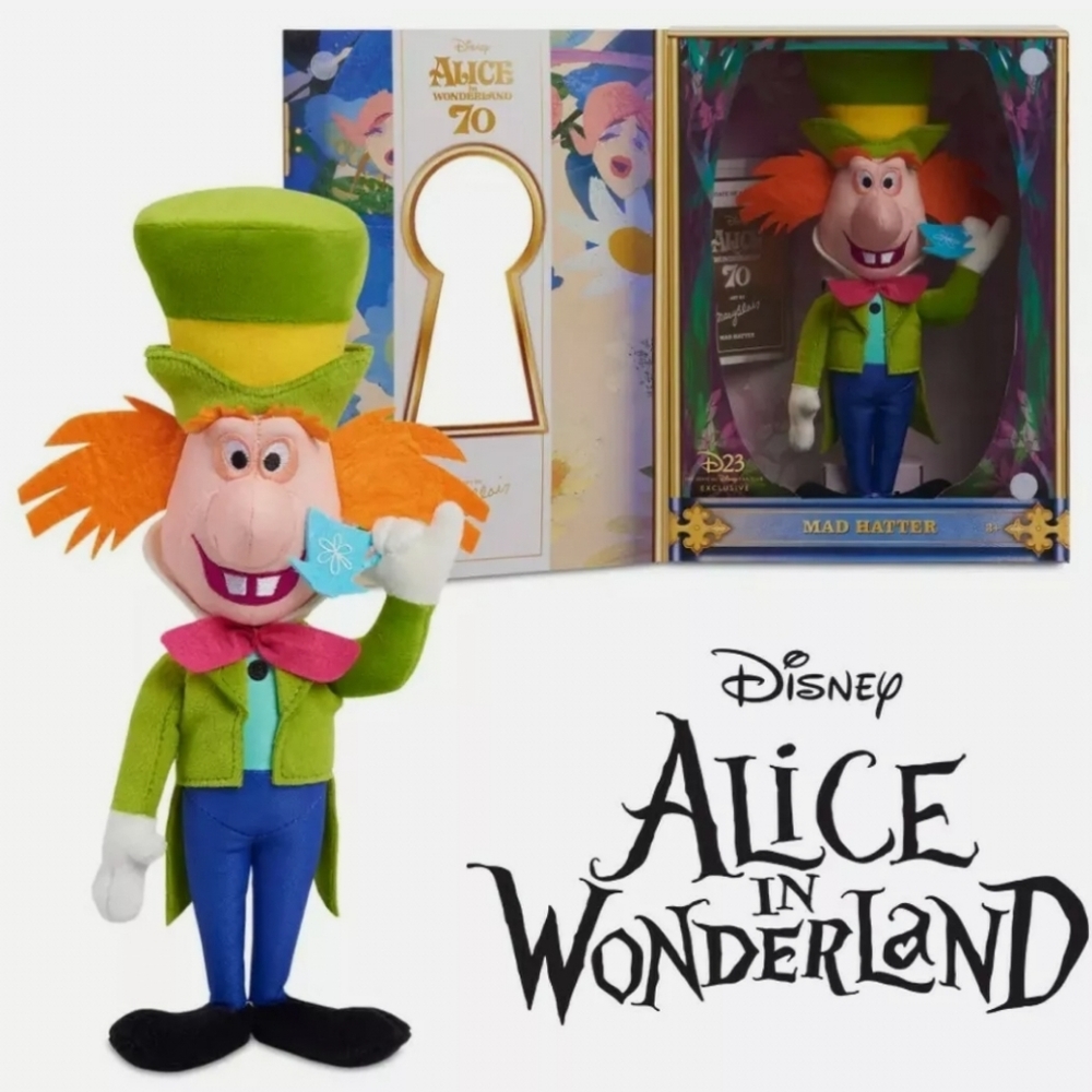 D23 Exclusive Mad Hatter Plush – Alice in Wonderland by Mary Blair LE New In Box